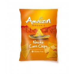 Chipsy Nachos kukurydziane o smaku serowym bezglutenowe BIO 150g AMAIZIN